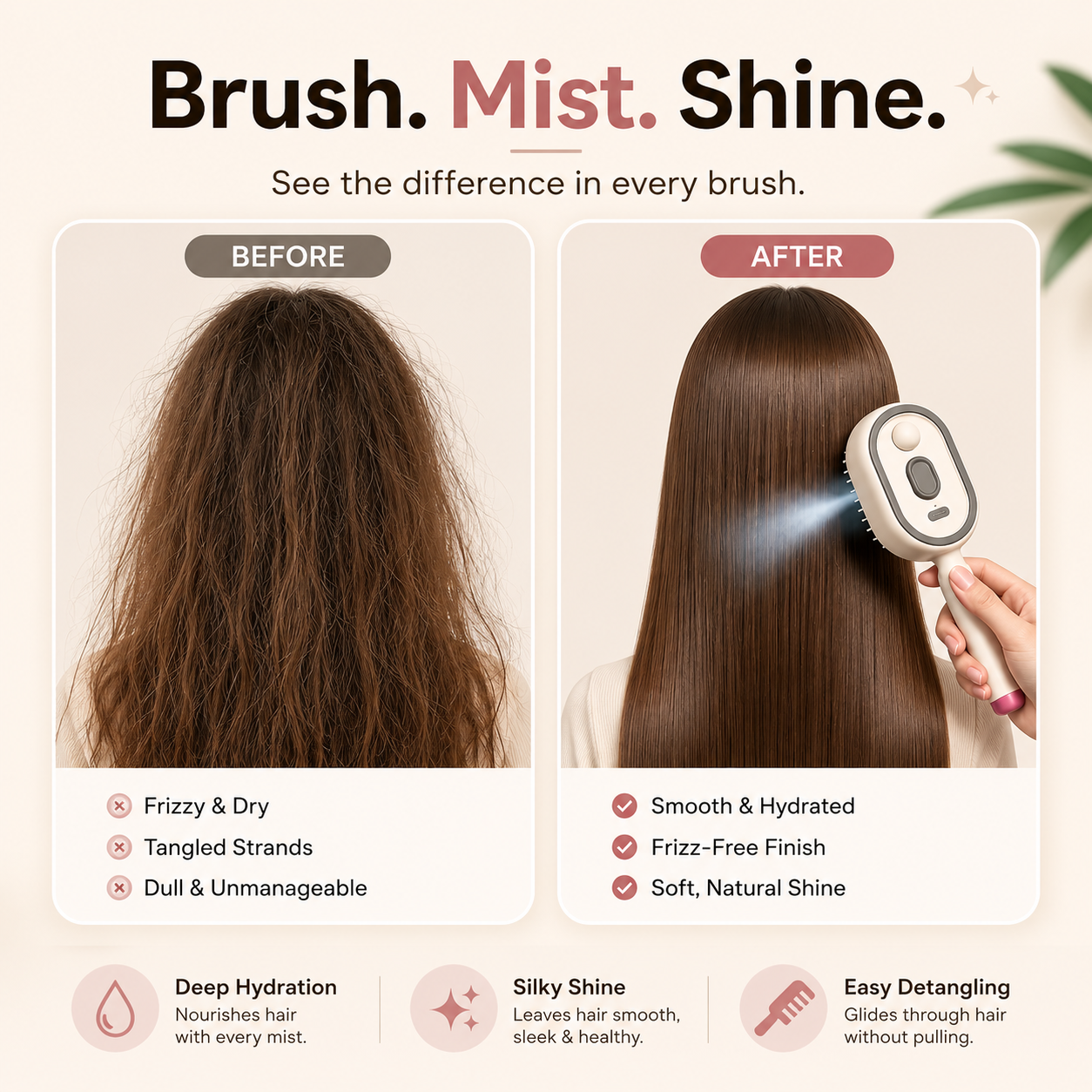 CombMist 5-in-1 Hair Brush