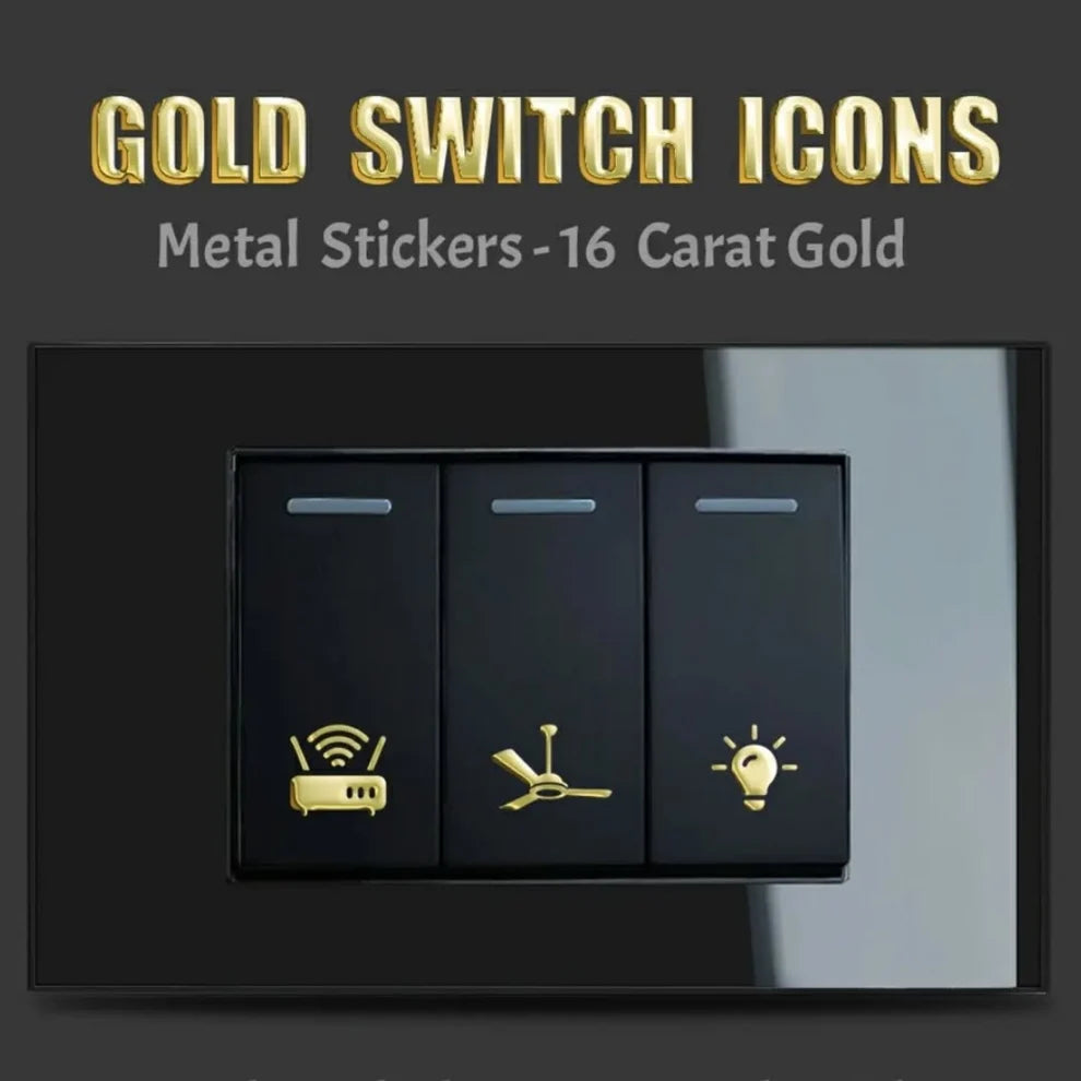 Gold Switch Stickers