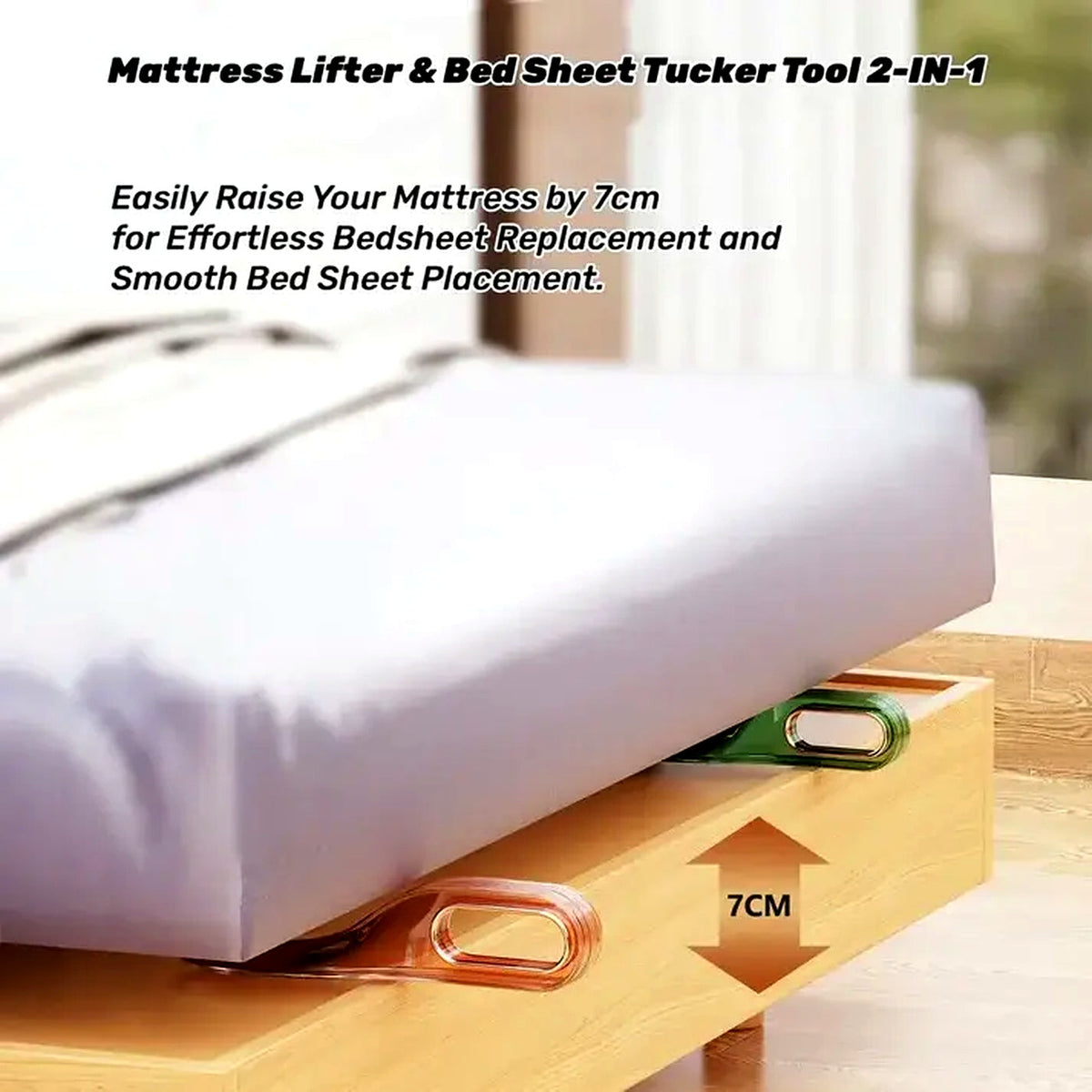BedEase Pro | 2-in-1 Mattress Lifter & Bedsheet Tucking Tool