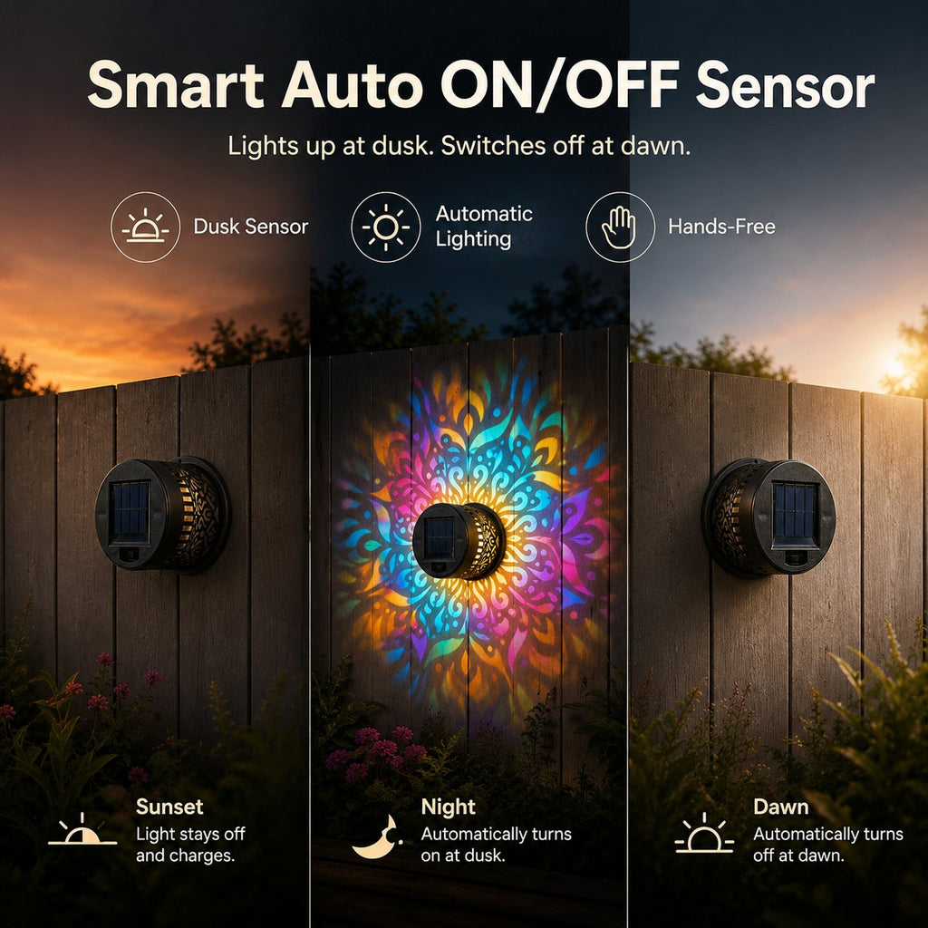 MandalaGlow - Solar Mandala Projector Light