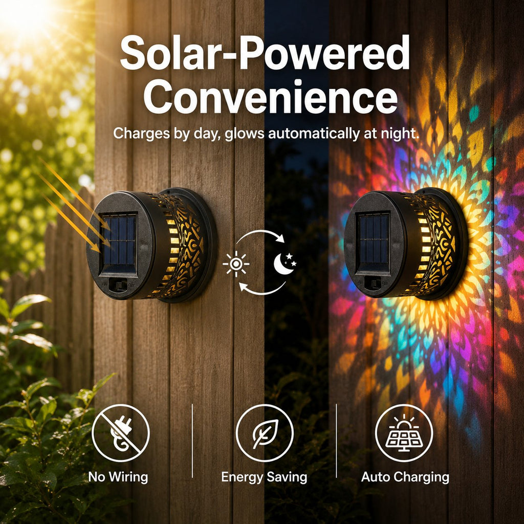 MandalaGlow - Solar Mandala Projector Light
