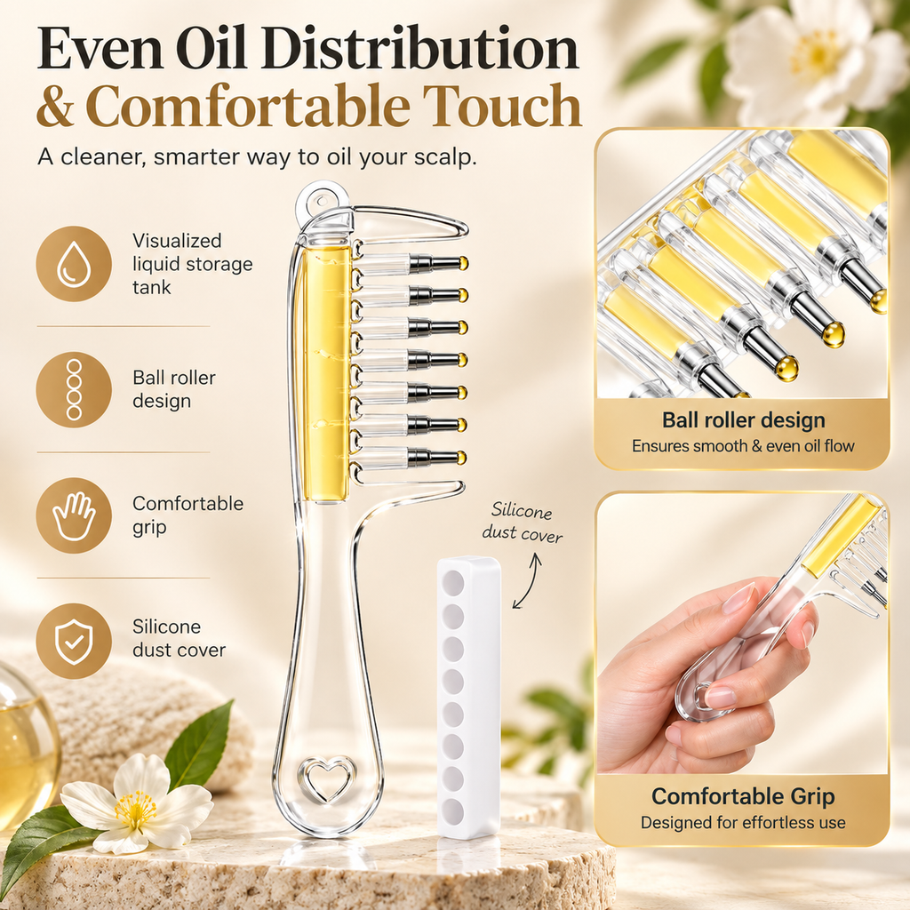 ScalpEase - Scalp Oil Applicator Comb