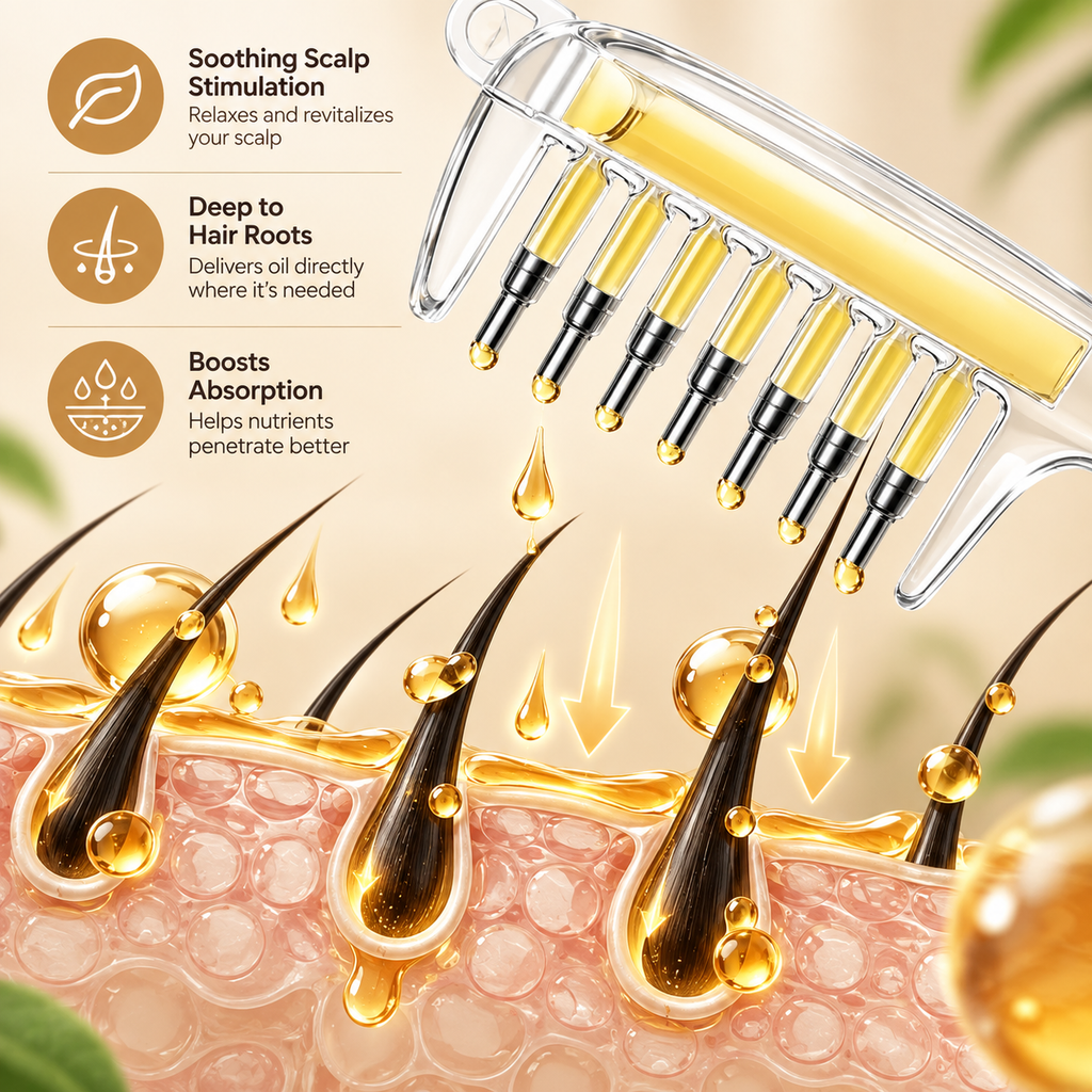 ScalpEase - Scalp Oil Applicator Comb