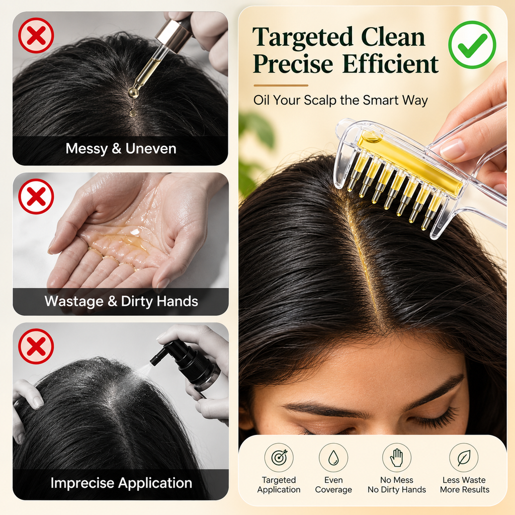 ScalpEase - Scalp Oil Applicator Comb