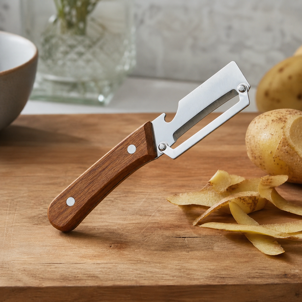 SharpSlicer – Multi-Functional Vegetable Peeler & Bottle Opener