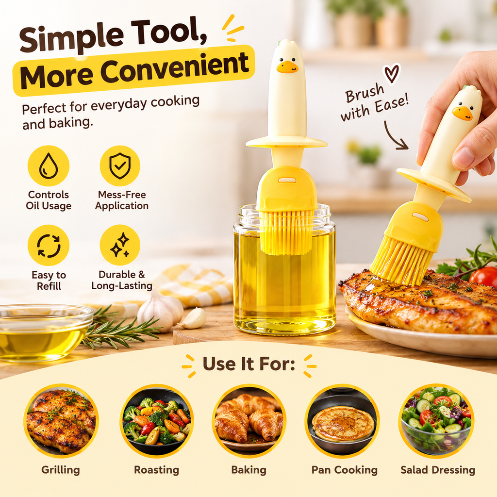 DuckDrop - Oil Dispenser with Silicone Brush