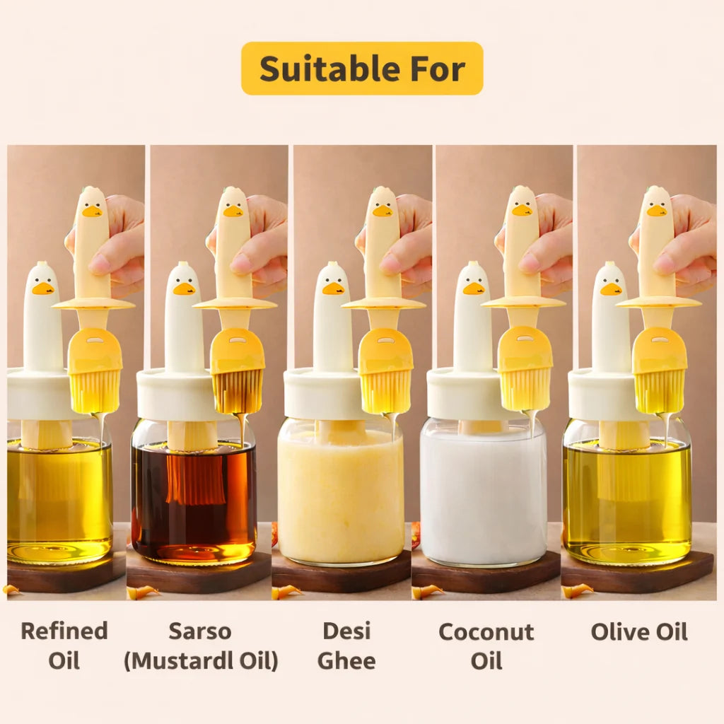 DuckDrop - Oil Dispenser with Silicone Brush