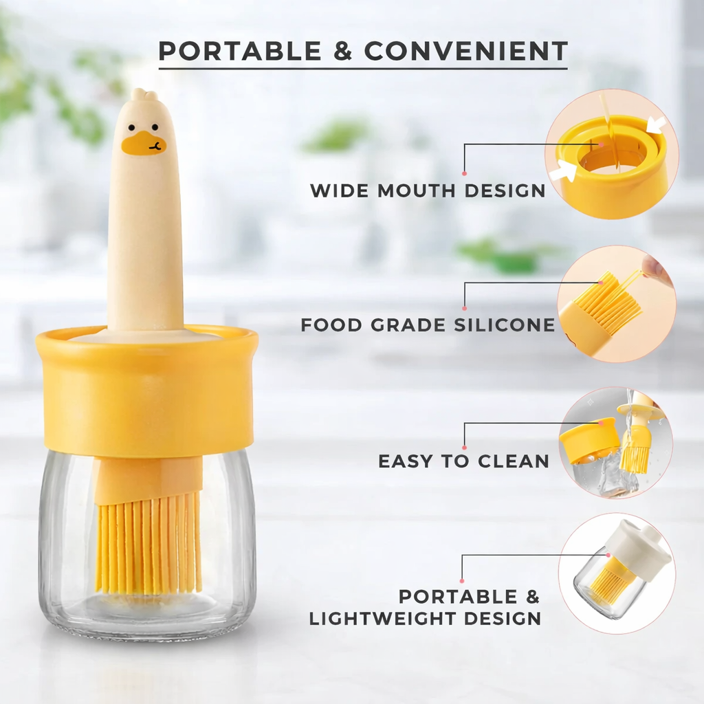 DuckDrop - Oil Dispenser with Silicone Brush
