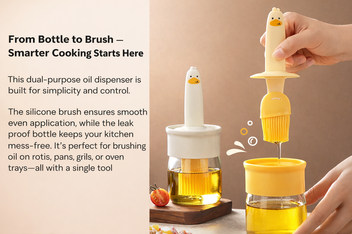 DuckDrop - Oil Dispenser with Silicone Brush