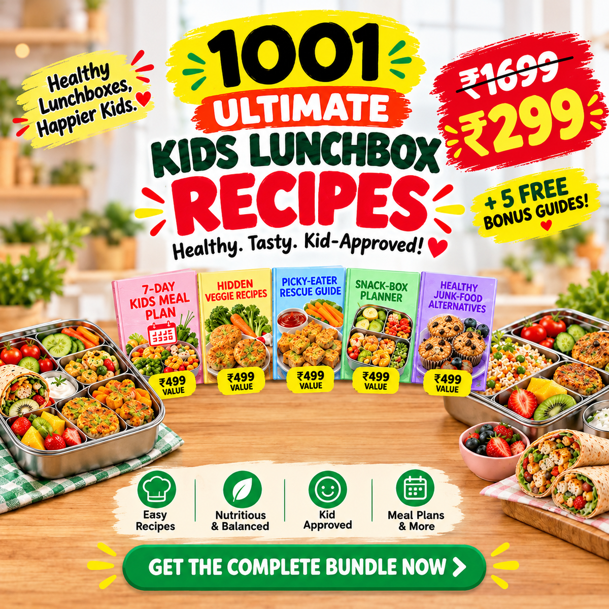 ULTIMATE KIDS LUNCHBOX RECIPES + 5 Bonus Guides