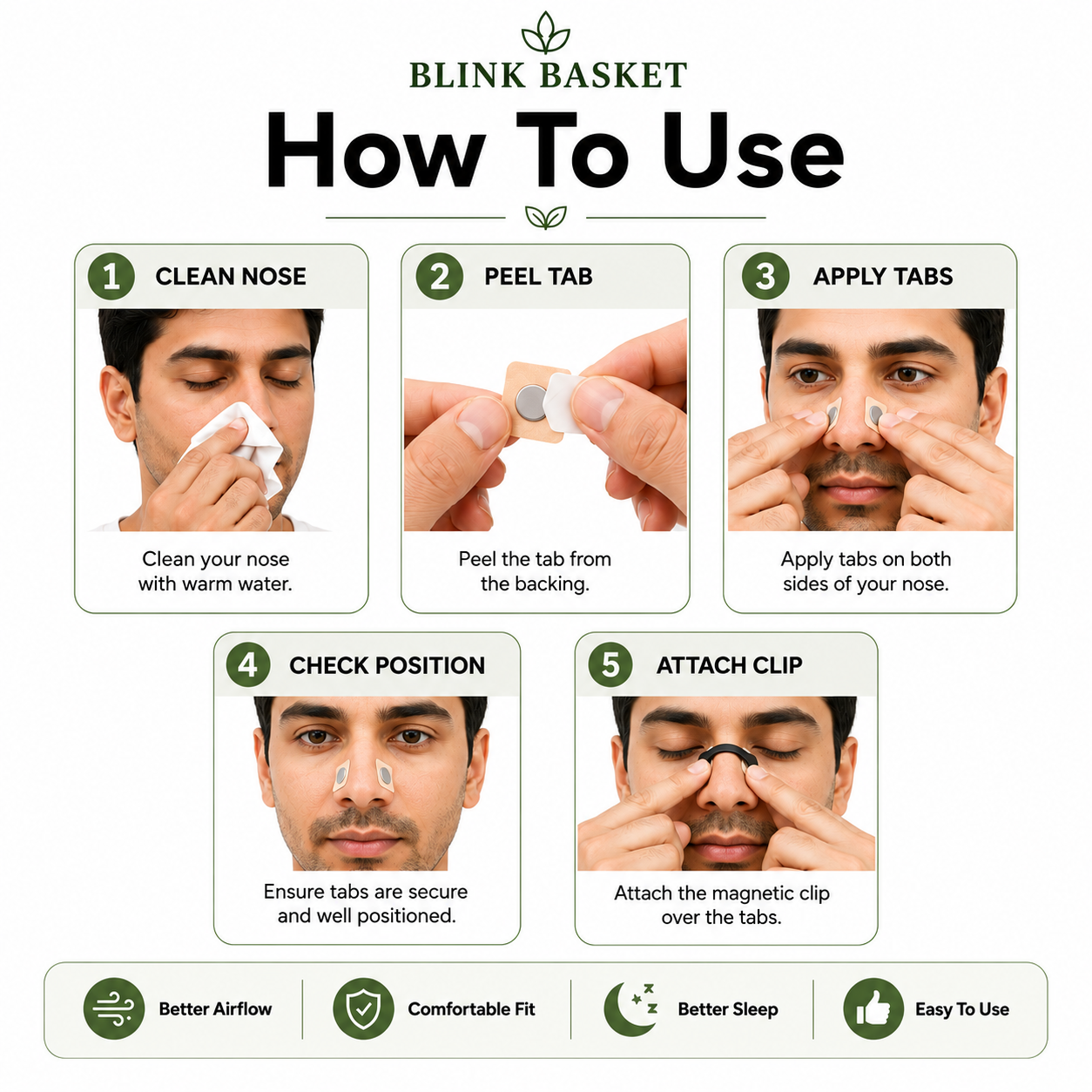 SleepEase Magnetic Nasal Strips