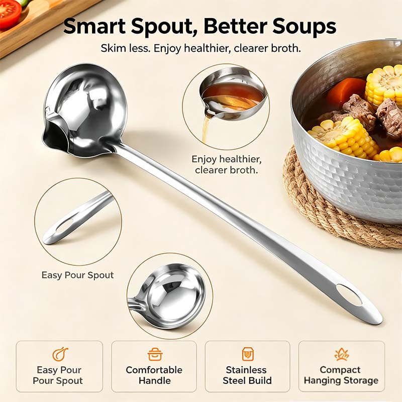 ChefFlow – Stainless Steel Oil Separator Ladle