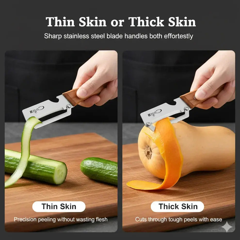 SharpSlicer – Multi-Functional Vegetable Peeler & Bottle Opener