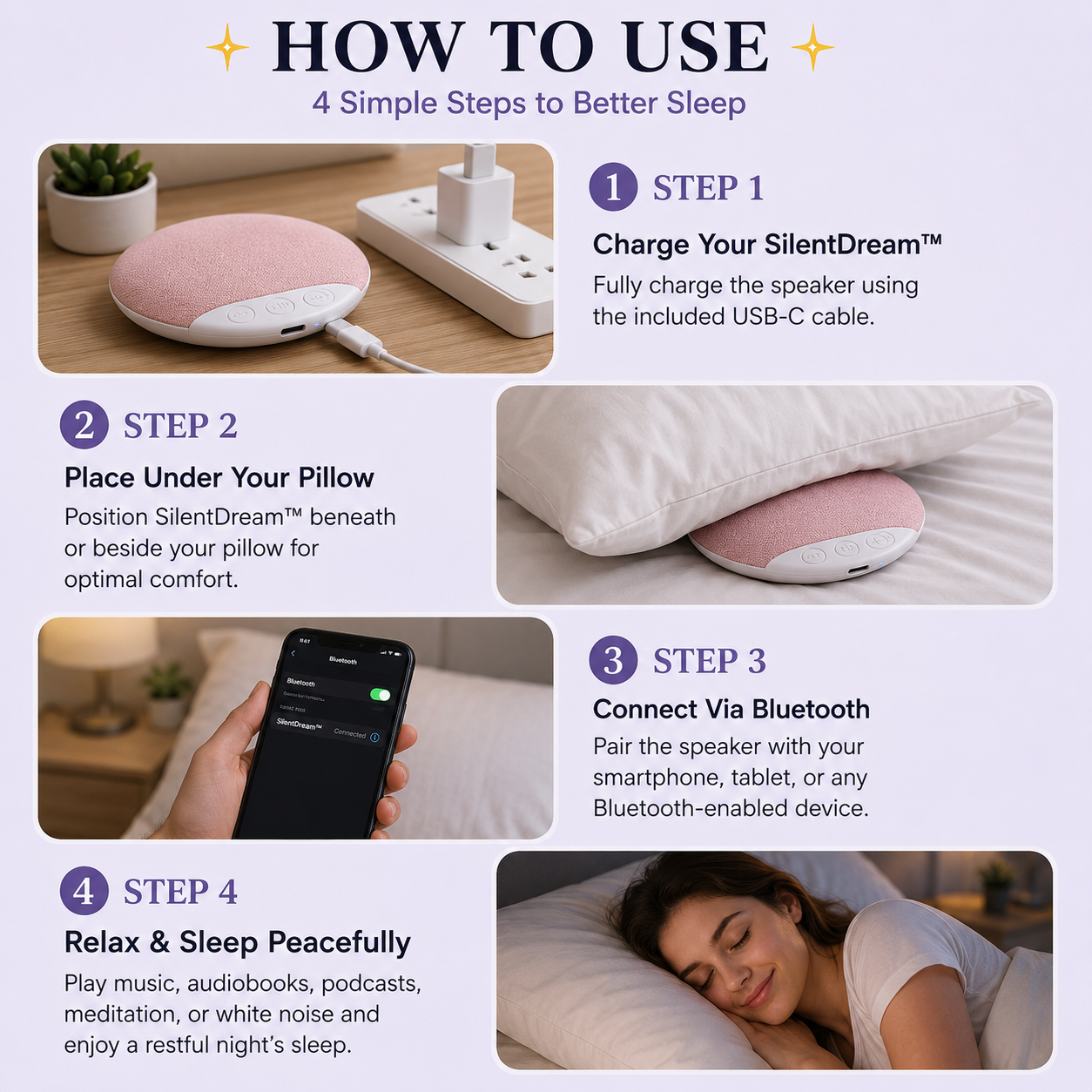 SilentDream - Bluetooth Pillow Speaker